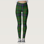 Park tartan green blue plaid leggings (Voorkant)