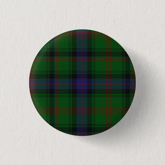 Park tartan green blue plaid ronde button 3,2 cm (Voorkant)