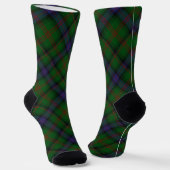 Park tartan green blue plaid sokken (Gebogen)