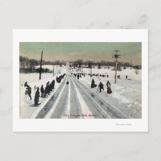 Park Toboggan Slide ViewMontreal, Canada Briefkaart (Voorkant)