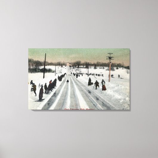 Park Toboggan Slide ViewMontreal, Canada Canvas Afdruk (Voorkant)
