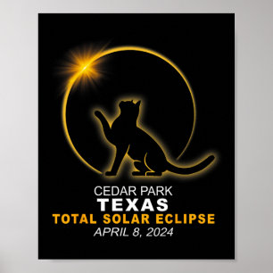 Park Totaal Zonsverduistering Apr 8 2024 Poster