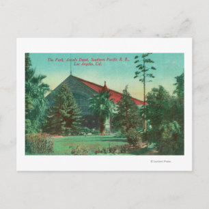 Park Uitzicht van SP RR Arcade Depot Briefkaart