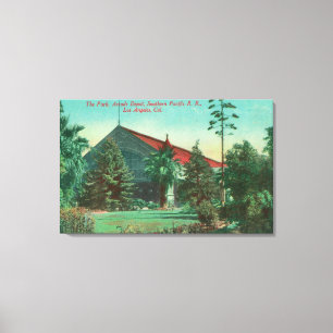 Park Uitzicht van SP RR Arcade Depot Canvas Afdruk