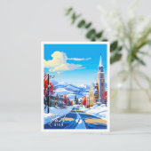 Park Utah USA vintage reisillustratie Briefkaart (Staand voorkant)