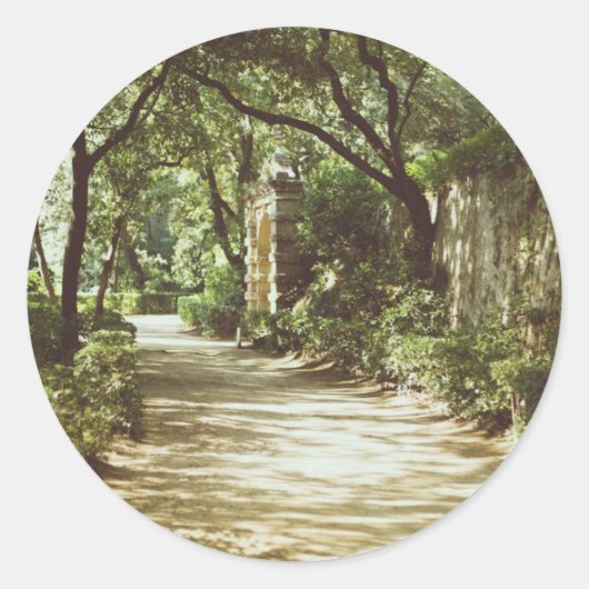 Park van het Doolhof van Horta Ronde Sticker (Voorkant)