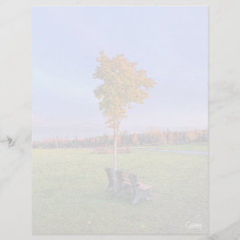 Parkbank - 8,5 inch x 11 inch briefpapier