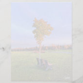 Parkbank - 8,5 inch x 11 inch briefpapier (Achterkant)