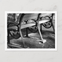 Parkbank met Ginkgo-ontwerp: Tokio Briefkaart