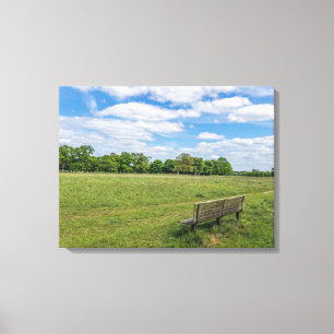 Parkbank uitzicht canvas print