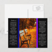 Parkbanken met Psalmen hoofdstuk 91 Briefkaart (Voorkant / Achterkant)