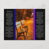 Parkbanken met Psalmen hoofdstuk 91 Briefkaart