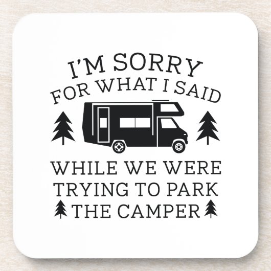 Parkeer De Camper Bier Onderzetter (Voorkant)