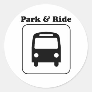 Parkeer en reis ronde sticker