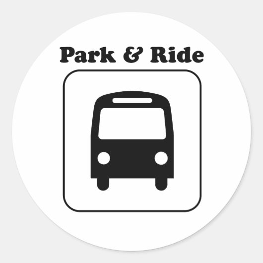 Parkeer en reis ronde sticker (Voorkant)