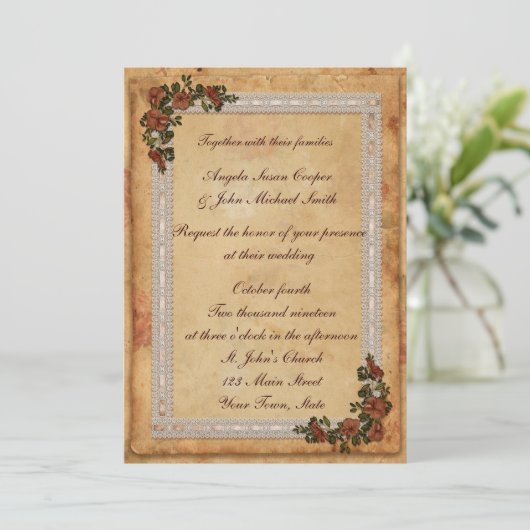 Parkeer, kant en bloemen kaart (Staand voorkant)