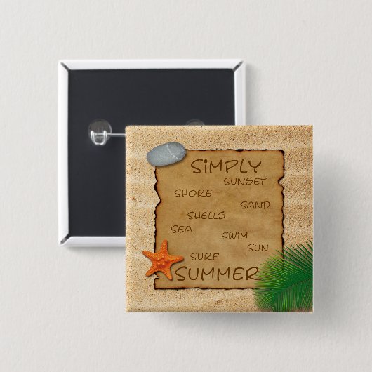 Parkeer op zand Achtergrond - Button (Voorkant /achterkant)