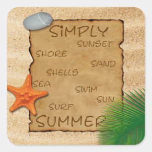 Parkeer op zand Achtergrond - Sticker