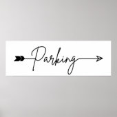 Parkeer richting bord links, feest pijl Poster (Voorkant)