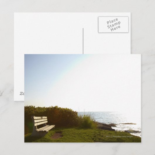 Parkeerbank over de Atlantische Oceaan Briefkaart (Voorkant / Achterkant)