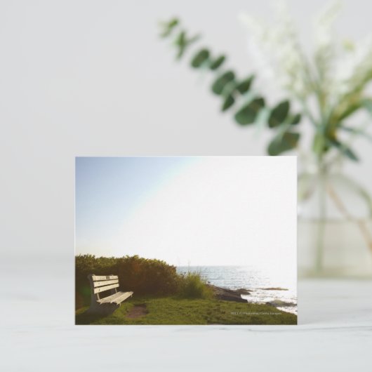 Parkeerbank over de Atlantische Oceaan Briefkaart (Staand voorkant)