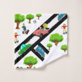 Parkeerbomen met Kinder honden in de troetelkast Bad Handdoek (Wasdoekje)