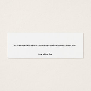 parkeerbon mini visitekaartjes