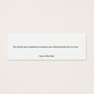 parkeerbon mini visitekaartjes