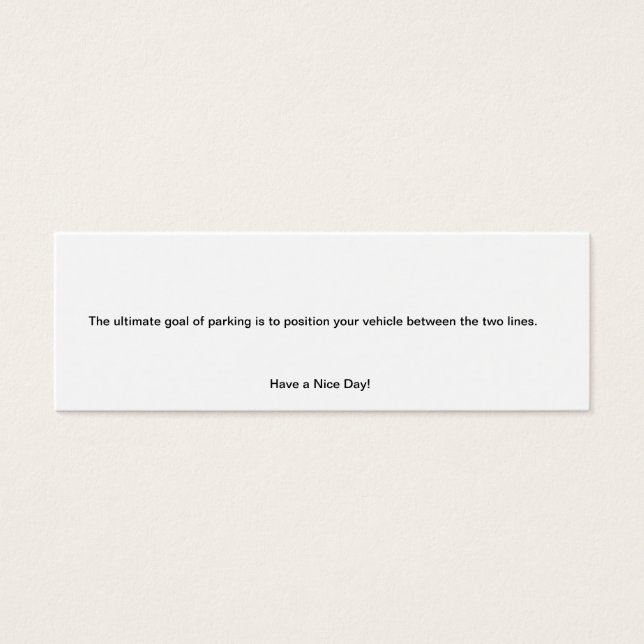 parkeerbon mini visitekaartjes