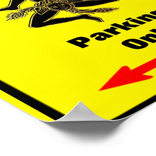 Parkeerbord Siciliaanse zone Poster (Hoek)