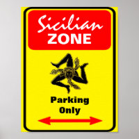 Parkeerbord Siciliaanse zone