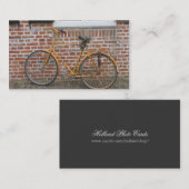 Parkeerfiets en een Brick Wall Small Photo Card Visitekaartje (Voorkant / Achterkant)