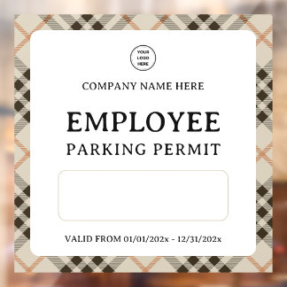Parkeerontheffingskaart ingang deur voor vaste med raamsticker