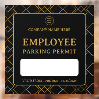 Parkeerontheffingskaart ingang deur voor vaste med raamsticker
