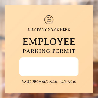 Parkeerontheffingskaart voor ingang deur voor vast raamsticker
