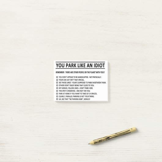 Parkeeropmerking Post-it® Notes (Op bureau)