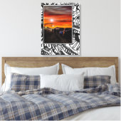 Parkeerplaats bij Dusk Canvas Afdruk (Insitu (Slaapkamer))