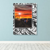 Parkeerplaats bij Dusk Canvas Afdruk (Insitu (Houten vloer))