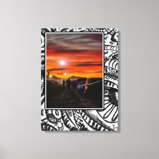 Parkeerplaats bij Dusk Canvas Afdruk (Voorkant)