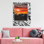 Parkeerplaats bij Dusk Canvas Afdruk (Insitu (Woonkamer))