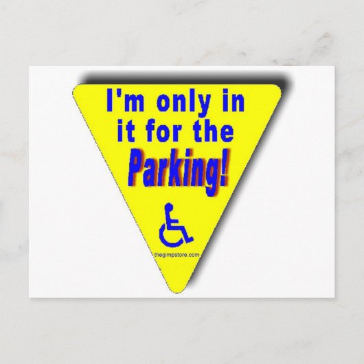 parkeerplaats briefkaart (Voorkant)