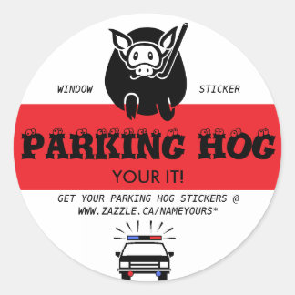PARKEERPLAATS HOG RONDE STICKER