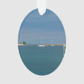Parkeerplaats in de haven van Mackinac Ornament (voorkant)