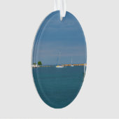 Parkeerplaats in de haven van Mackinac Ornament (voorkant)