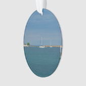 Parkeerplaats in de haven van Mackinac Ornament (voorkant)
