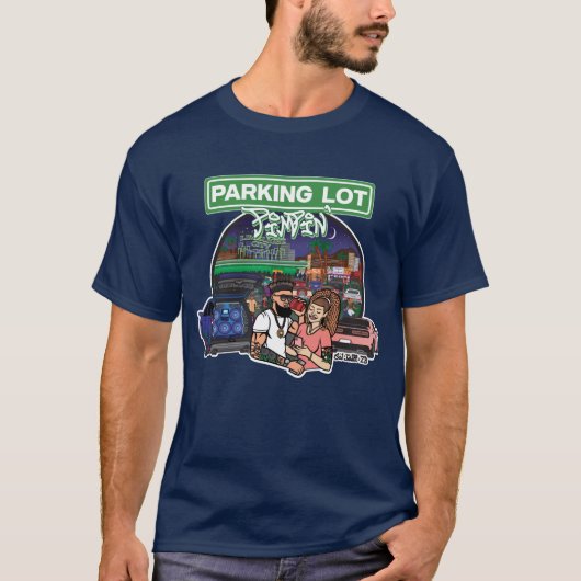 Parkeerplaats Pimpin' T-shirt (blauw) (Voorkant)