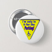 parkeerplaats ronde button 5,7 cm (Voorkant /achterkant)