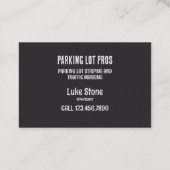 Parkeerplaats Striping Visitekaartje (Achterkant)