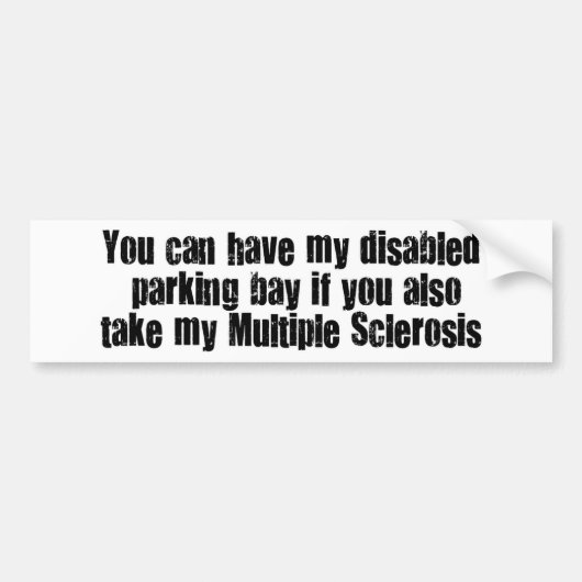 Parkeerplaats voor gehandicapten bumpersticker (Voorkant)