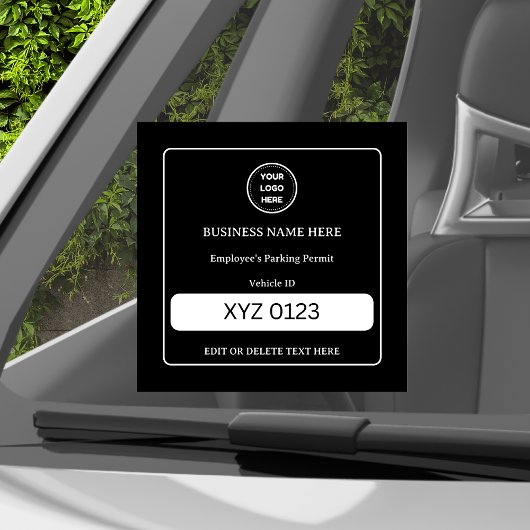 Parkeervergunning Voertuig ID Aangepaste tekst Aut Raamsticker